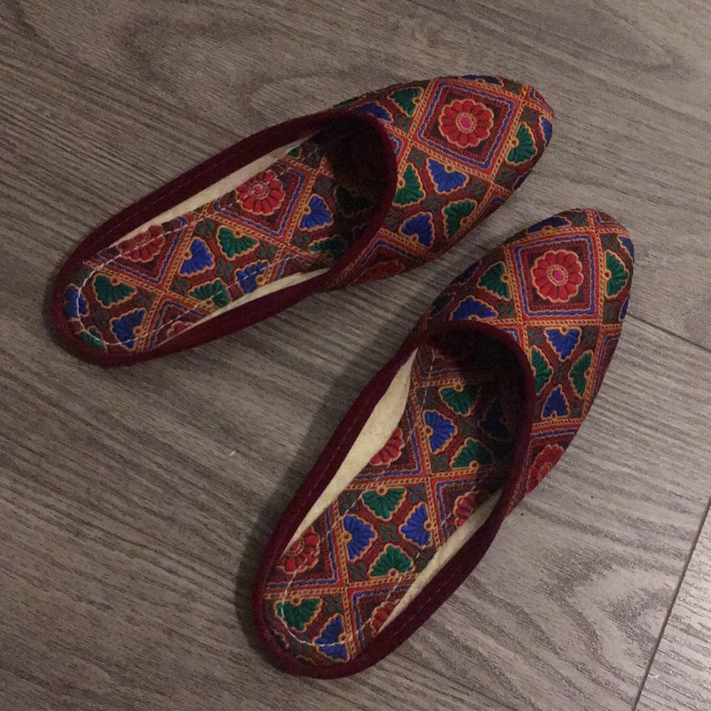 Handmade slippers from India